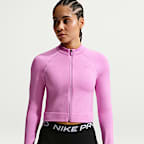 Nike Pro Women's Full-Zip Training Top. Nike.com